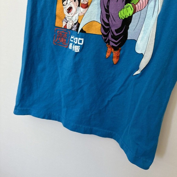 Dragon Ball Z Piccolo Gohan Mens T-Shirt Top Bright Blue Size Small Short Sleeve - Picture 5 of 9